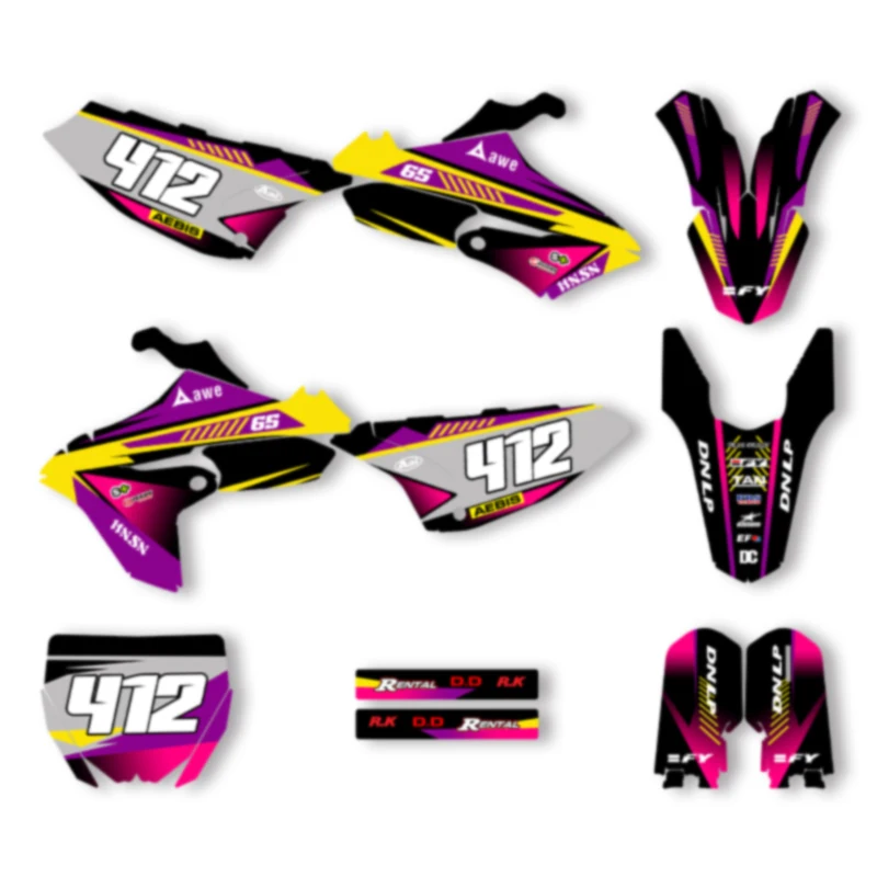 

Powerzone For YAMAHA YZ65 2018-2023 Custom Team Decals Graphics Stickers Kits Number Name Custom 07