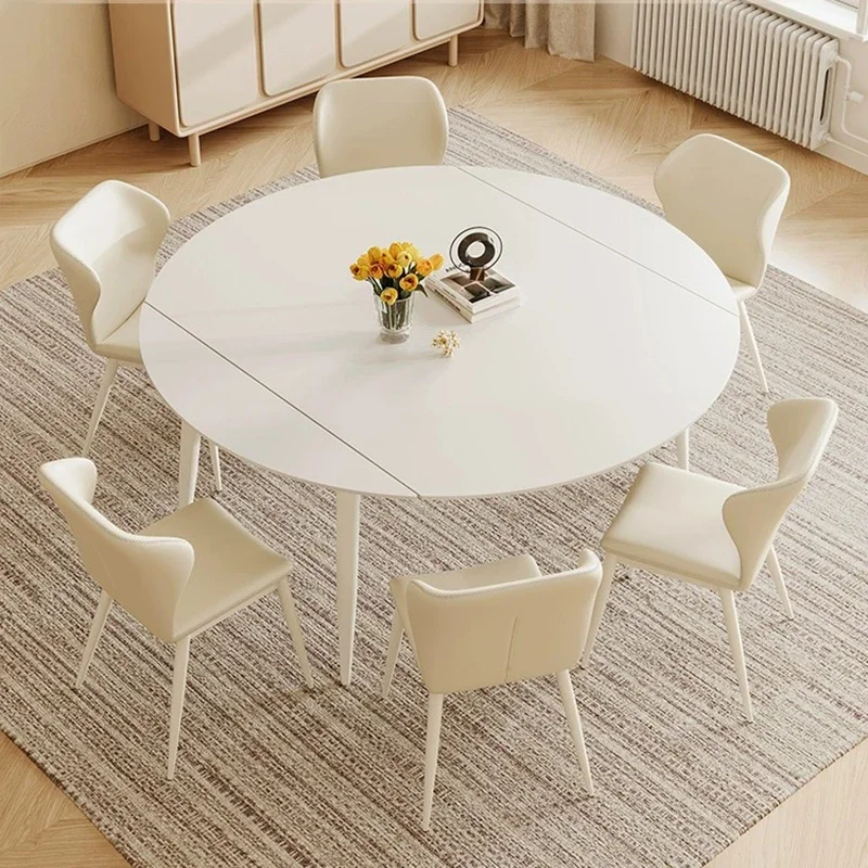 Chairs Tables Dining Extendable White Modern Living Coffee Table Room Console Multifunctional Coffee Mesa Cocina Complete Set