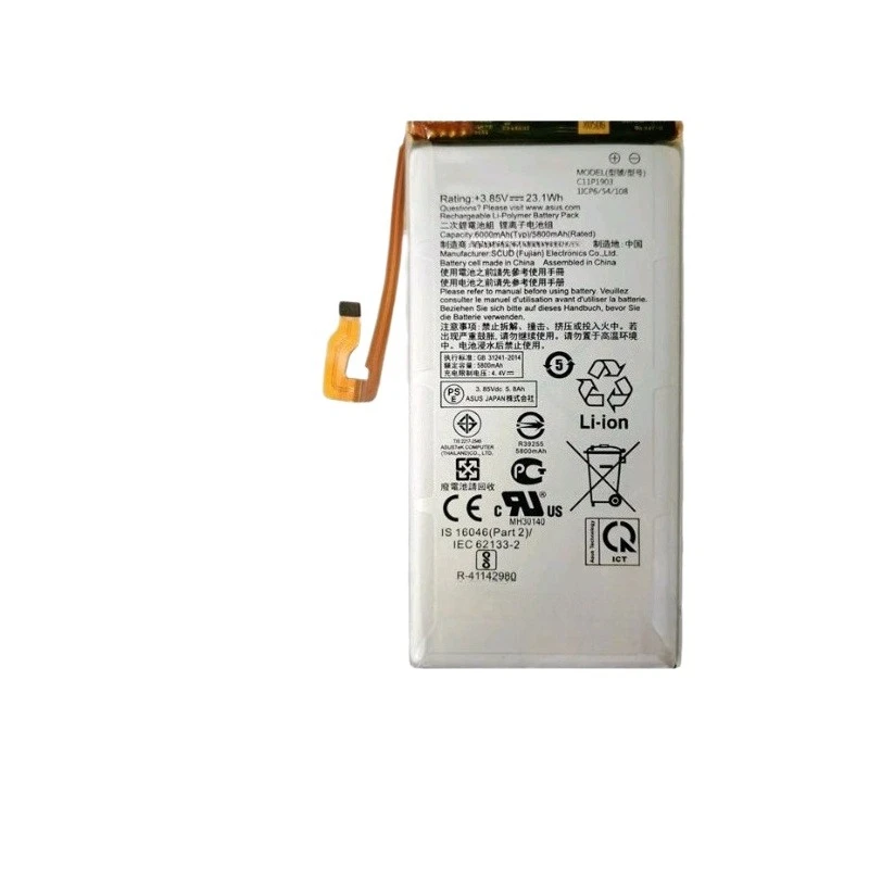 High-Quality C11P1903 Replacement Battery for ASUS ROG Phone 3 ROG3 ZS661KS Battery + Repair Tools Kit 5800mAh 4.4V Battery