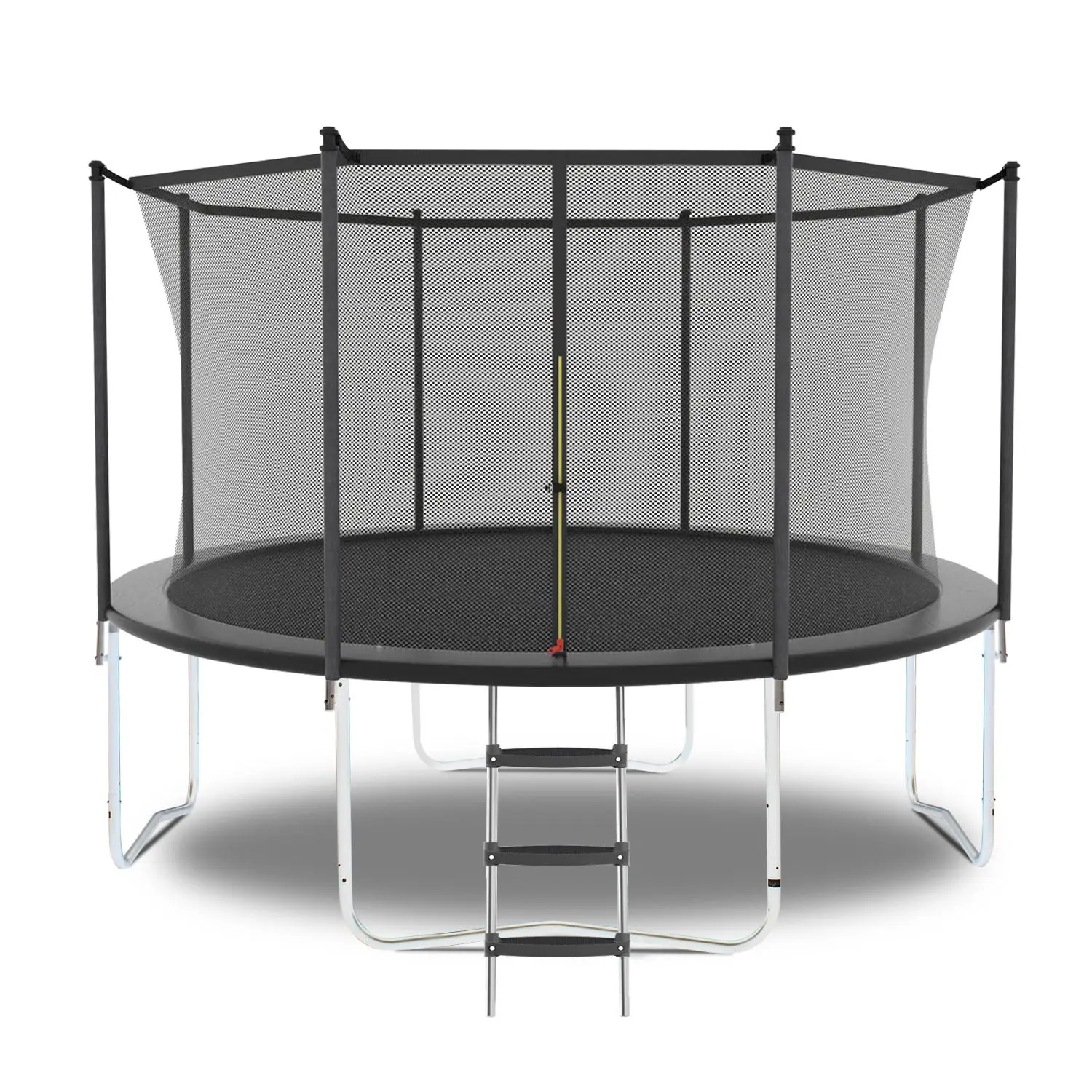 NEW 10FT Trampoline with Safety Enclosure Net, Outdoor Trampoline with Heavy Duty Jumping Mat and Spring Cover Padding for Kids