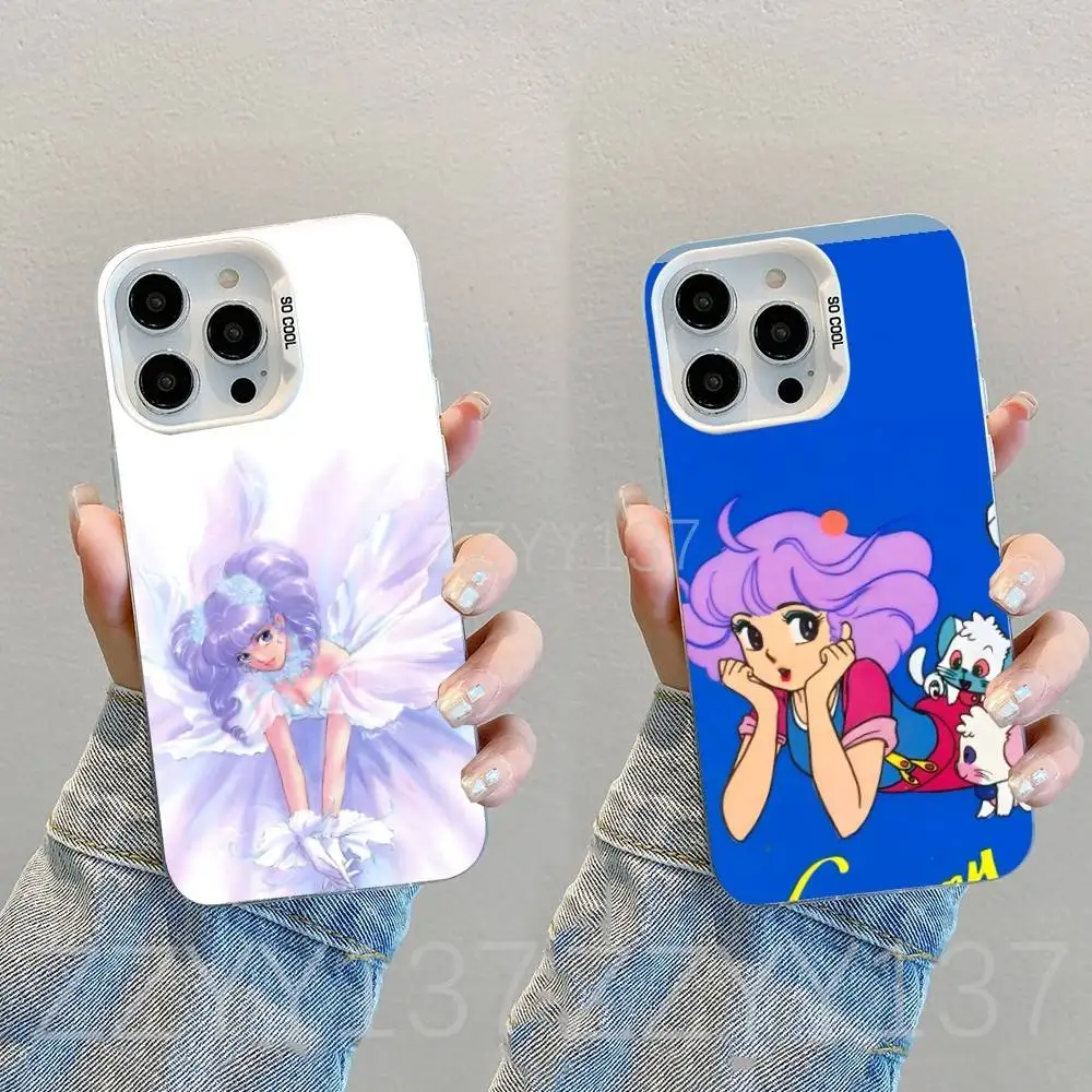 

C-Creamy Mami Magic Phone Case For iPhone 16,15,14,13,12,11,8,7,Pro,Max,Plus,Mini,XS,SE White Candy Matte Shockproof Cover
