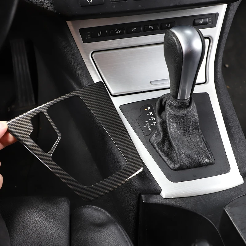 

ABS Carbon Fiber Car Center Console Gear Shift Panel Fram Cover Trim For BMW X3 E83 2006 2007 2008-2010 Interior Accessories