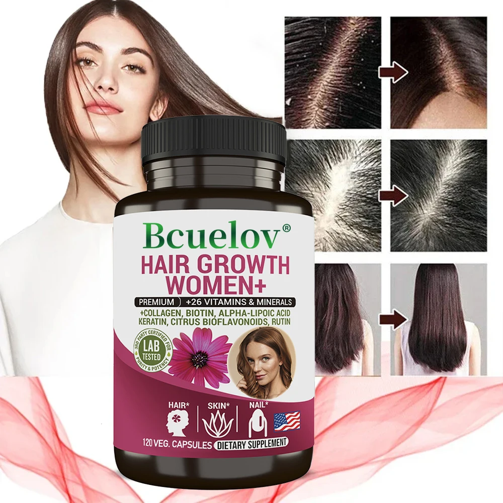 Women Daily Multivitamin Multimineral Capsules, Biotin, Support Hair Skin Nail Joint Bone Heart Health, Boost Energy & Immunity