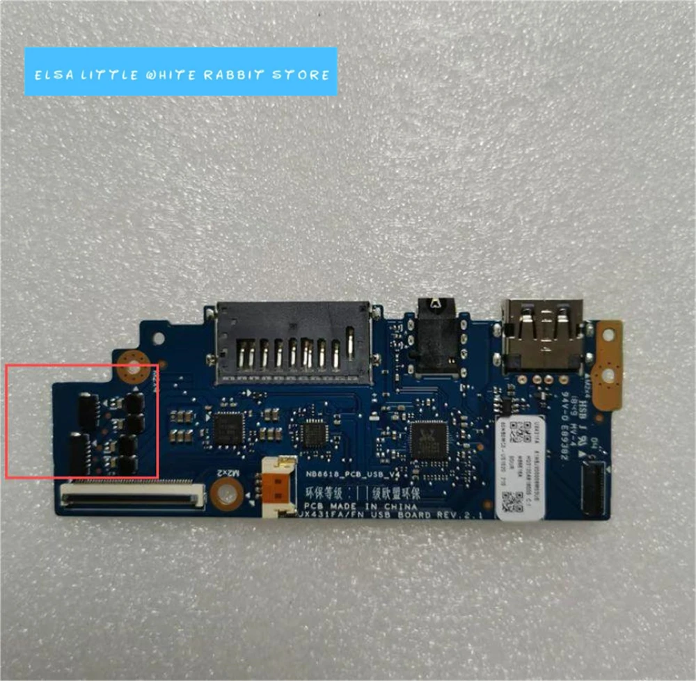 FOR Asus UX431DA UX431DL UX431FAC UX431FLC UX431FA UX431FN USB AUDIO SD CARD READER BOARD CABLE NB8618