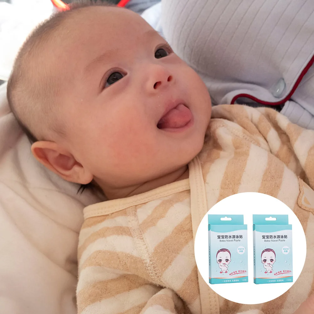 

2Boxes BabyNavelStickers WaterproofNonReusableforNewbornSwimmingTraining EasyApplyRemove BellyButtonPatches SafeMaterial