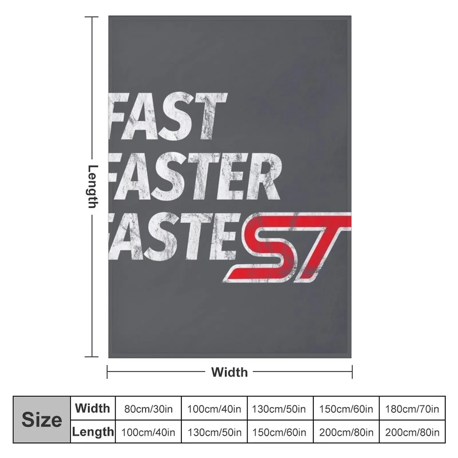 FAST, FASTER, FASTEST - ST - distressed version #4 Throw Blanket couch cozy soft plush fuzzy picnic outdoor blanket