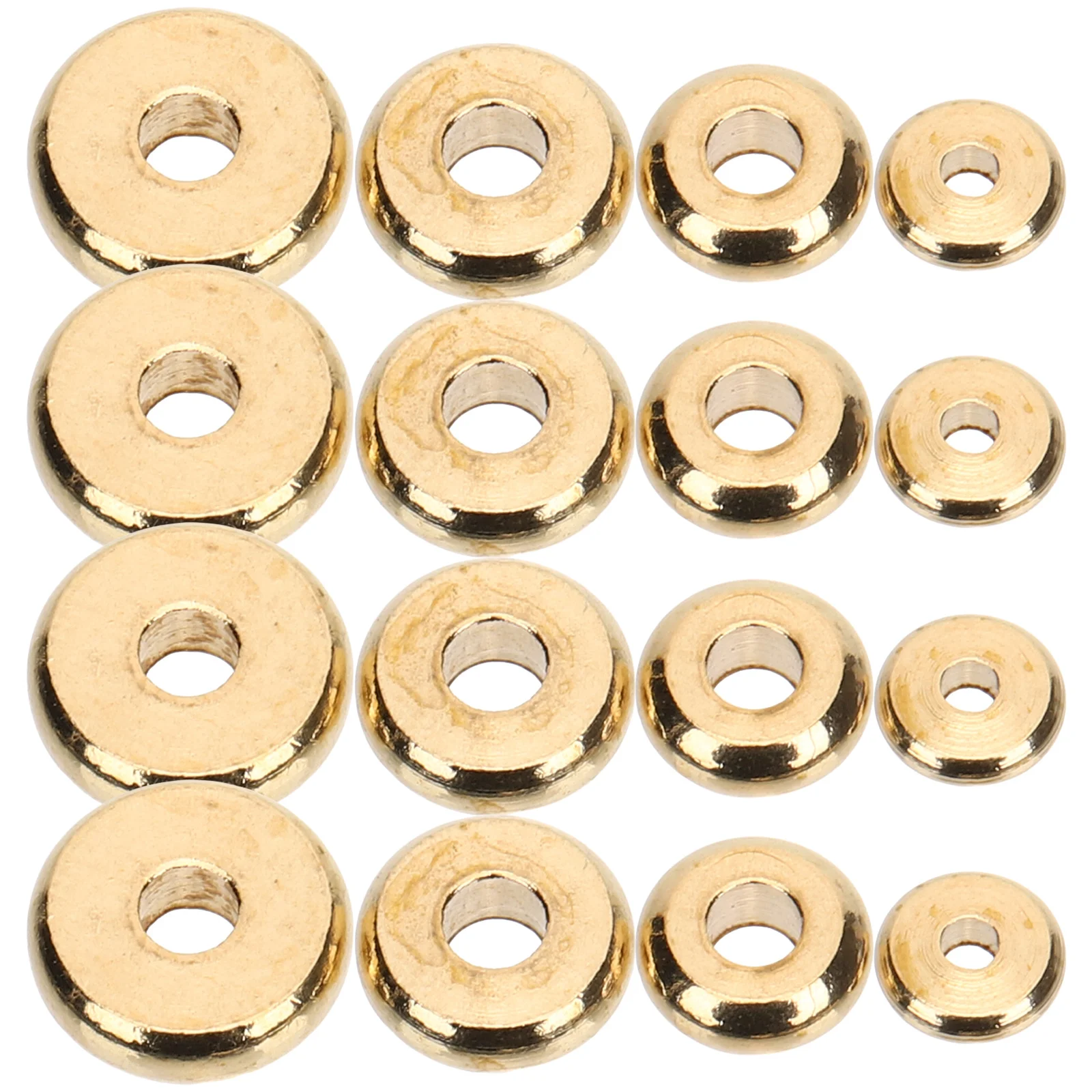 

400Pcs Bright Colored Metal Flat Beads DIY Jewelry Making Components for Handmade Necklace Bracelet Craft Decoration