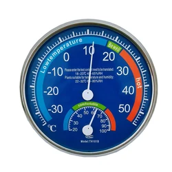 Hygrometer Thermo Restaurant Room ABS Workshop Analogue Humidity Garden Hotel Lobby Hygrometer Office Thermo Blue