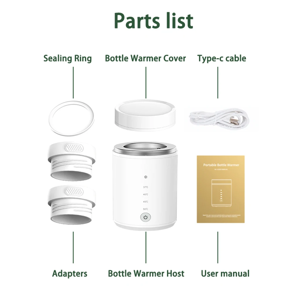 المحمولة زجاجة حليب الأطفال دفئا سخان الحليب اللاسلكي إزالة الجليد والتدفئة أوضاع مزدوجة 4 مستويات درجة الحرارة المدمج في البطارية #6