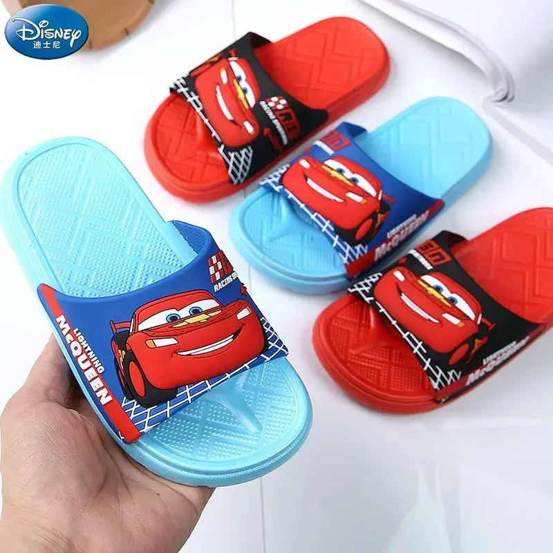 Lightning McQueen children's slippers summer boys indoor home cartoon bathroom non-slip soft bottom sandals for large children