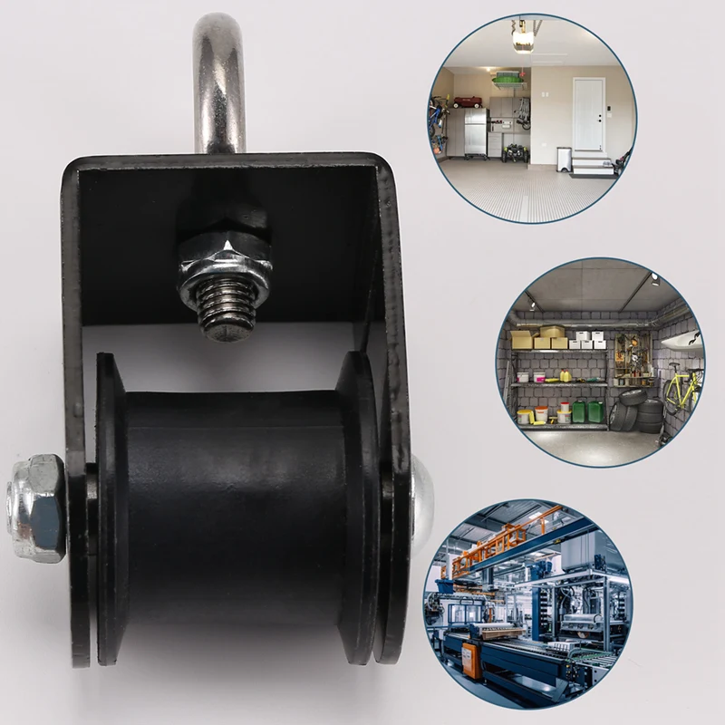 Lifting Rope Pulley Bearing Block Pulley Wheel Portable Heavy Duty Mute Roller DIY Gym Exercise Equipment