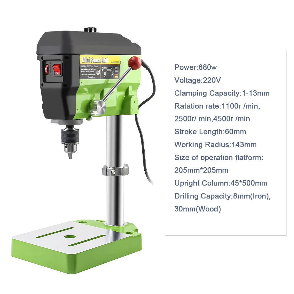 Allsome – perceuse à colonne de établi, perceuse à vitesse Variable BG-5168E BG-516809