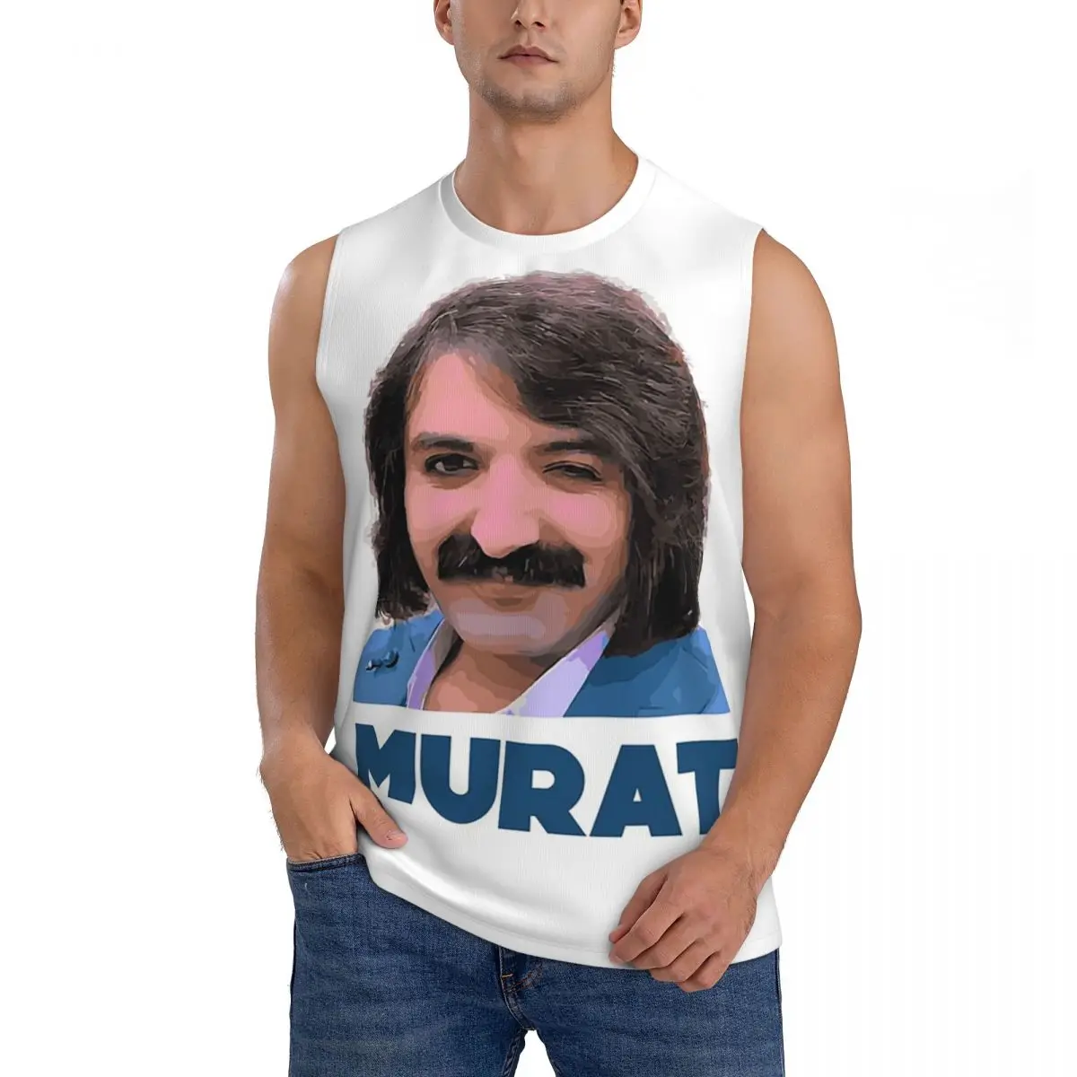 Murat Erdem Erdemin Turkish Winker Men Sleeveless Tank Tops Quick Dry Breathable Gym Fitness Running Summer Casual Sport Vest