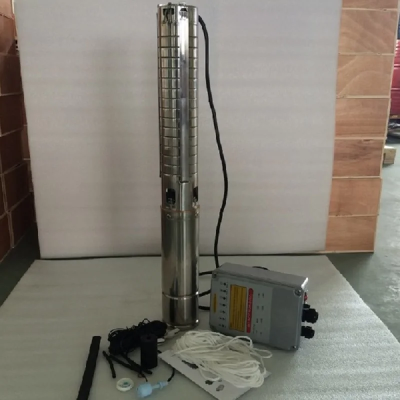 Bomba Submersível Solar para Irrigação de Furo dc 48v 500w 3spsc5.0 50-d48 500w