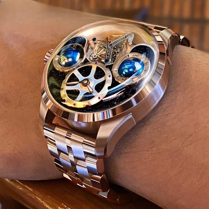 Large dial luminous men's watch mechanical watch men