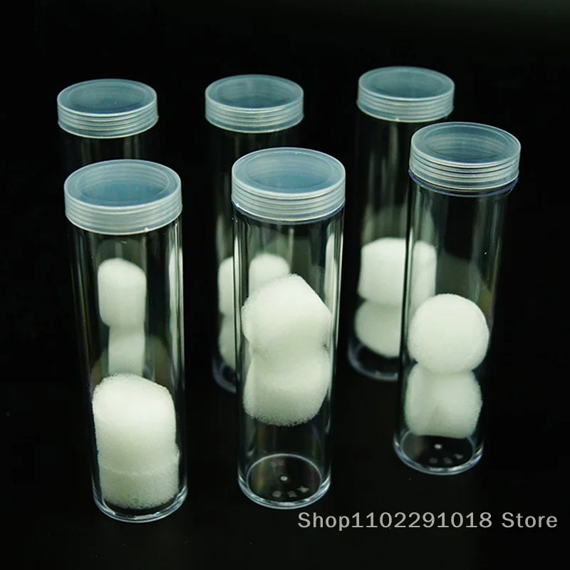 19-32mm Clear Plastic Roll Coins Storage Tube Protective Tube Holder Coins Collect Protect Small empty storage box Tools