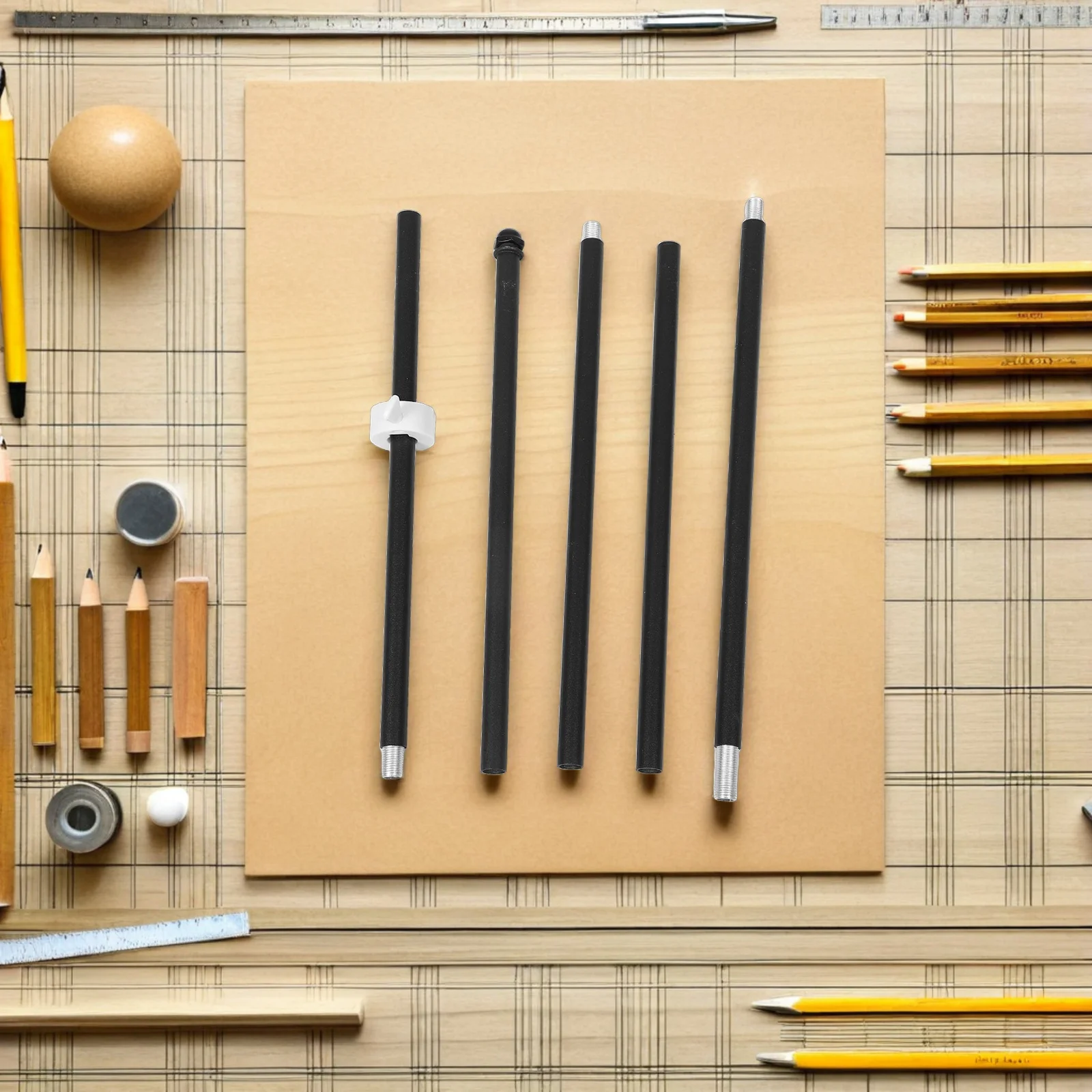 

Threaded Extension Rod Black Adjustable Height Lamp Stand for European Style Pendant Lights Chandeliers Living Rooms Bedrooms