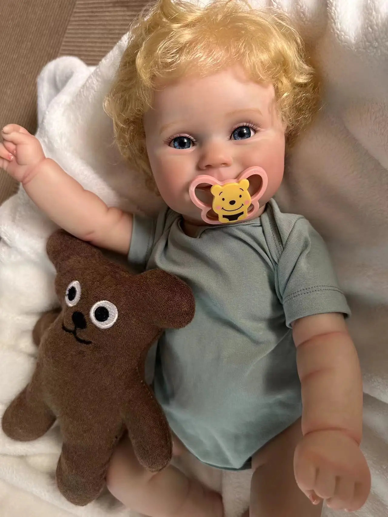 Cokela, 50cm, 20 pulgadas, muñeca Reborn realista, bonita muñeca de vinilo, muñeca de simulación para recién nacido, muñeca Retro europea, juguetes para chico, regalo de Navidad