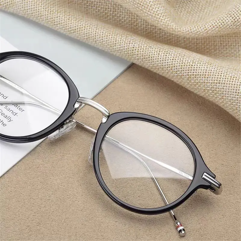 

Fashion Brand Oval Round Glasses Frame Advanced Men's Glasses Frames Advanced Women Eyeglass frames Handmade TB011 Eyewear