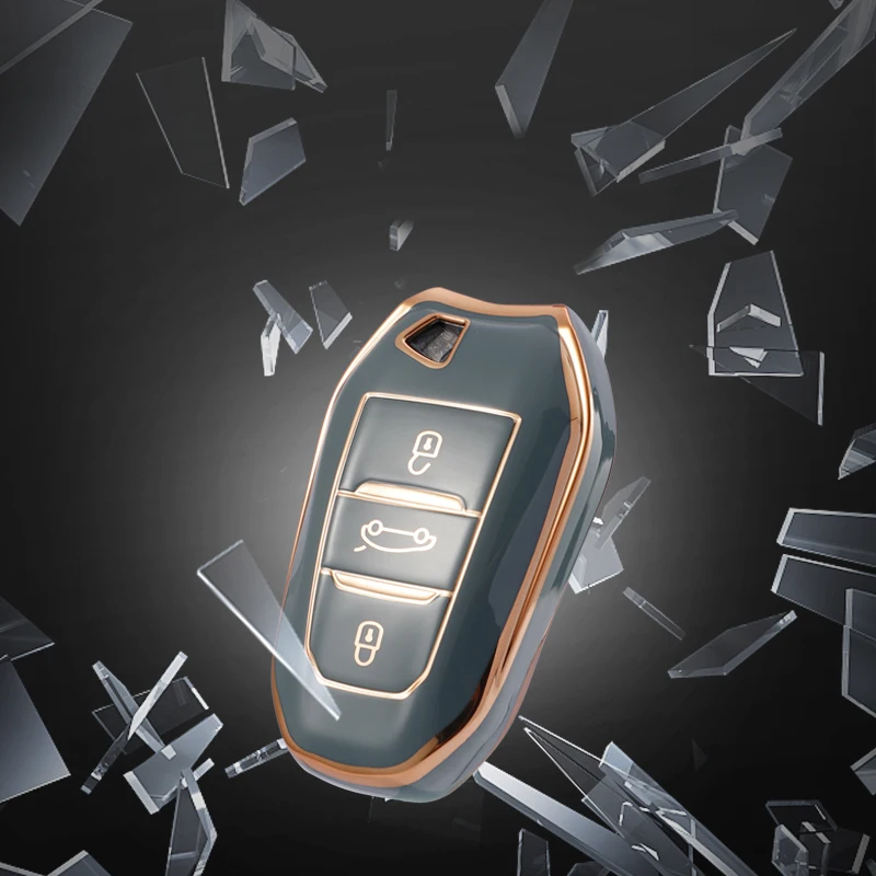 ฝาครอบเคสกุญแจรีโมทรถยนต์ TPU สำหรับ Peugeot 308 408 508 2008 3008 4008 5008Citroen C2 C4 C6ปิกัสโซ่แกรนด์ DS3 DS5