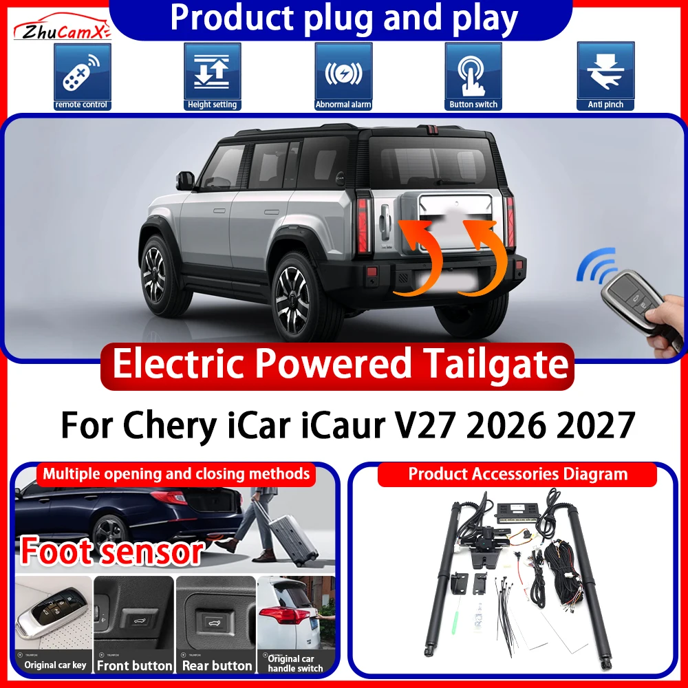 ZhuCamX Electric OEM Powered Tailgate for Chery iCar iCaur V27 2026 2027 Anti Pinch Smart Intelligent Control Gate Lift Kit