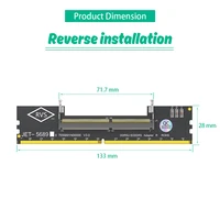 Professional Laptop DDR5 SO DIMM to Desktop DIMM Memory Connectors SO-DIMM to U-DIMM Adapter Desktop PC Memory Converter Adaptor 6
