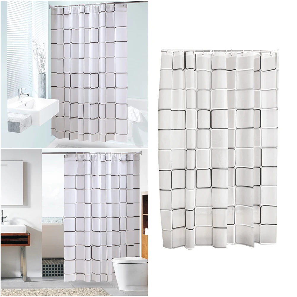

180X180CM Waterproof Shower Curtains PEVA Material Cartoon Printing Bathroom Fabric Curtains Long Lasting Vivid Colors Clear