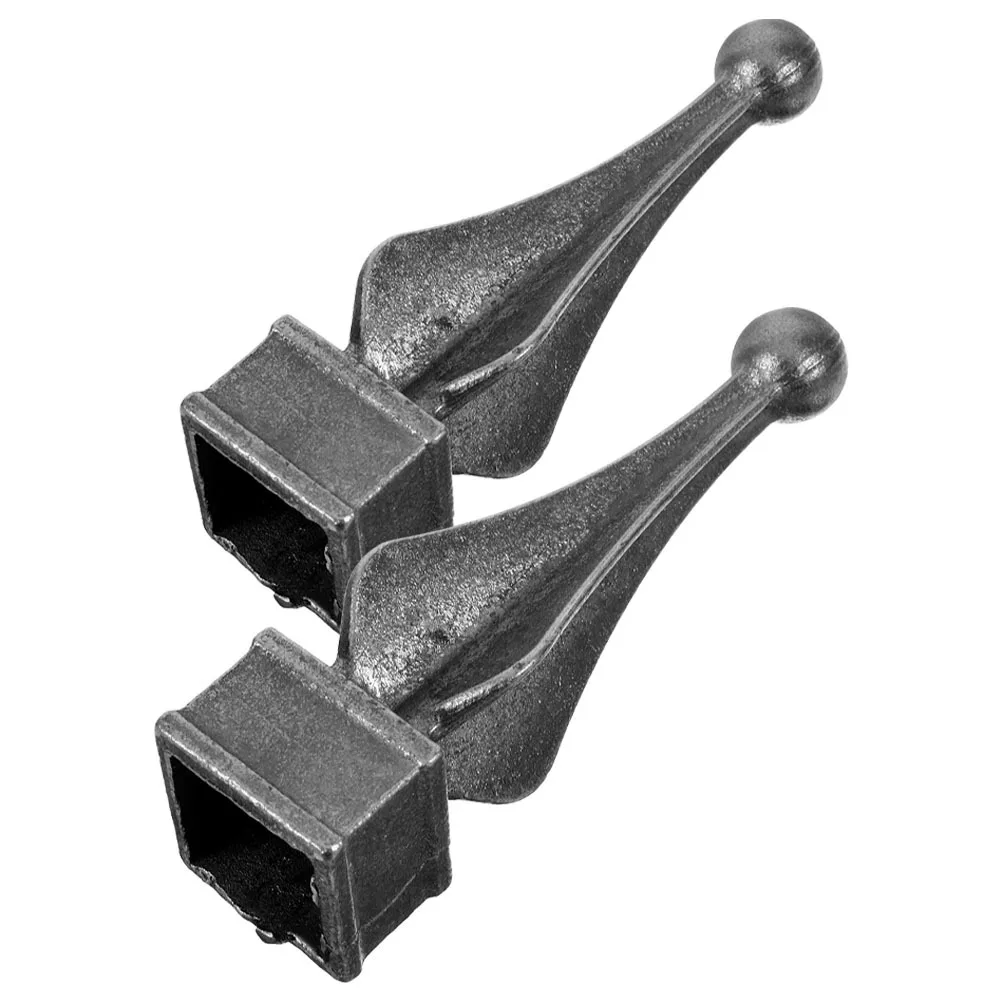 

2Pcs Pointed Shape Finial Outdoor Fence Toppers for Residential Commercial Areas Security Aesthetic Fence Topper