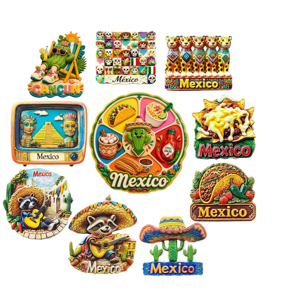 North America Mexico 3D Fridge Magnets Tourism Souvenir Refrigerator Magnets Sticker