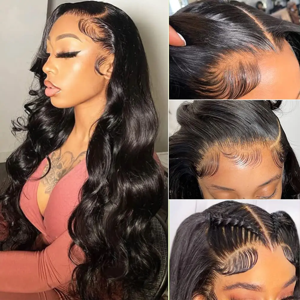 5x5 Lace Closure With Baby Hair Human Hair HD Lace Frontal Closure Remy Brazilian Body Wave Hair Ear to Ear 13x4 Transparent