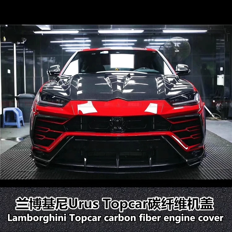 

Подходит для Lambor ghini Urus, модифицированный Topcar, углеродное волокно, окруженный URUS TOP, передняя и задняя крышка для губ, заднее крыло