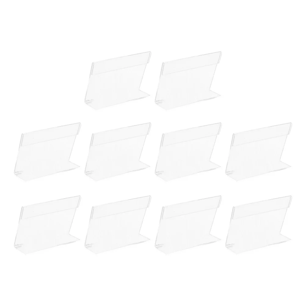 

10 Pcs Sign Stand Multi-function Price Display Acrylic Holder Rack Shelf Labels Food Store Convenient Shelves