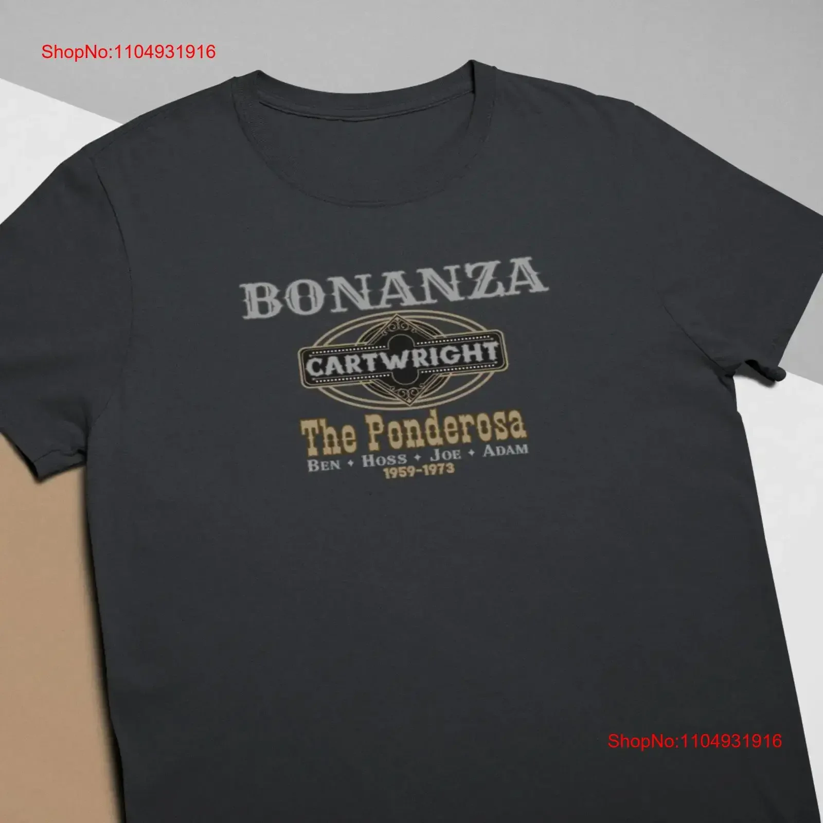 Bonanza The Ponderosa تي شيرت عتيق مغسول للجنسين أنيق ممتد كاجوال ناعم متعدد الاستخدامات أوم قمة الموضة للارتداء اليومي