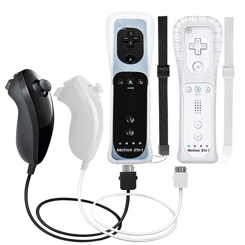 Mando a distancia inalámbrico 2 en 1 compatible con mando Wii U, juego de mando Motion Plus, videojuego para accesorios de juego Wii