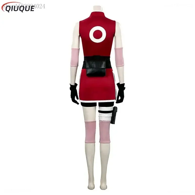 

Cosliy Haruno Sakura cosplay costume wig women girls skirt outfit Ninja Anime Halloween carnival outfits