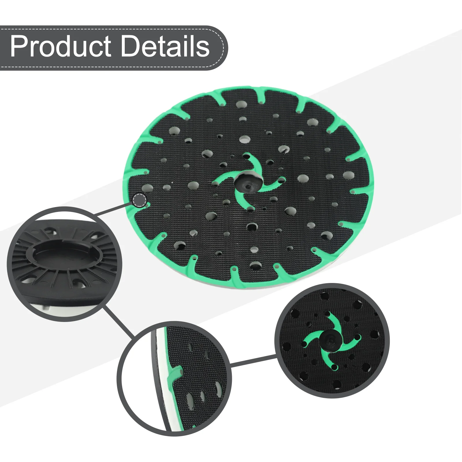 

6Inch 150mm 202463 Sanding Pad For RO 150 FEQ Grinder 1pc Black/Green Practical Replace Tool Parts