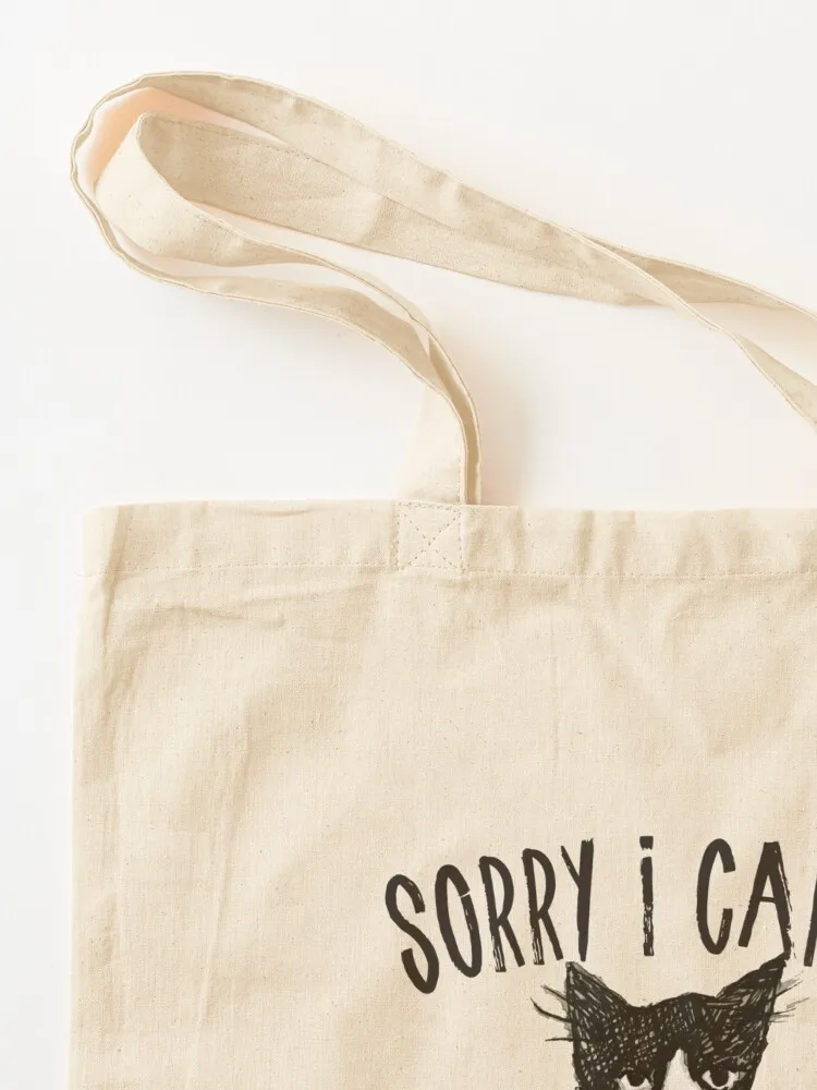 آسف، لا أستطيع أن أضع خططًا مع قطتي، حقيبة حمل صديقة للبيئة، أكياس تسوق قابلة للطي، حقيبة حمل شخصية مخصصة