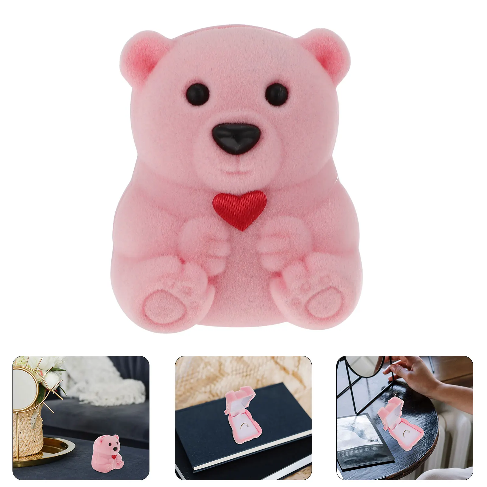 

Jewelry Box Valentine'S Day Ring Case Shape Ring Case For Engagement Wedding Valentine'S Day Gift Jewelry Storage Display Holder