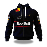 New Red Bull Zipper Hoodie 3D Printed Cycling Motorcycle Men's Sportswear Outdoor Red Bull Racing Hoodie Men's Jacket