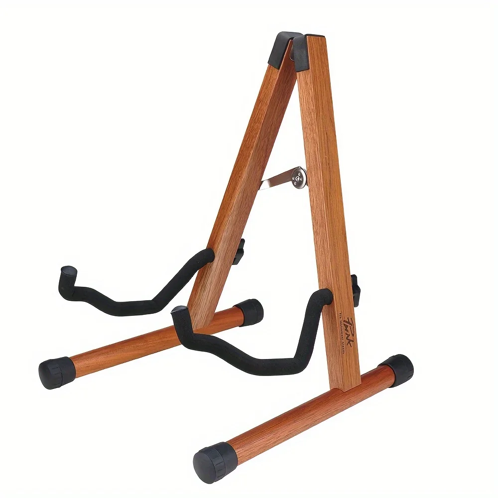 

Solid Wood A-Frame Guitar Stand - Mahogany Acacia Universal Guitar Support