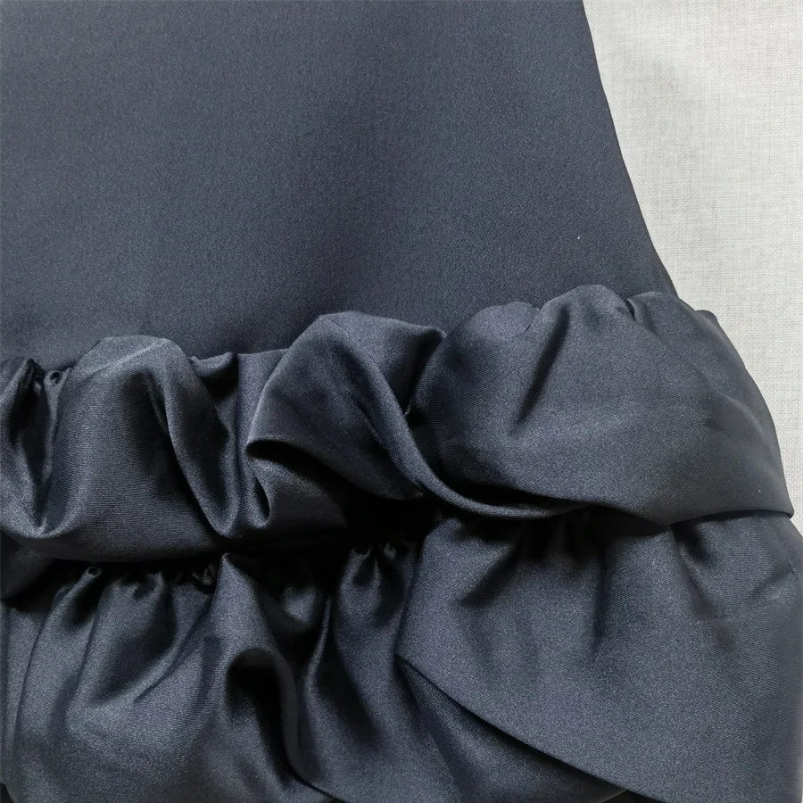 【هدية مجانية】2025 أوائل الخريف الفرنسية الأنيقة الحلو طبقة مزدوجة كشكش عالية الخصر التخسيس تنورة صغيرة للنساء #4