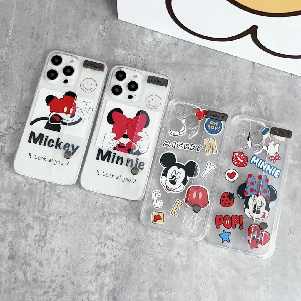 Minnie Mickey untuk Xiaomi Redmi 8 9 10 11 A Note 7 8 9 10 11 12 S Pro casing pemegang tali pergelangan tangan