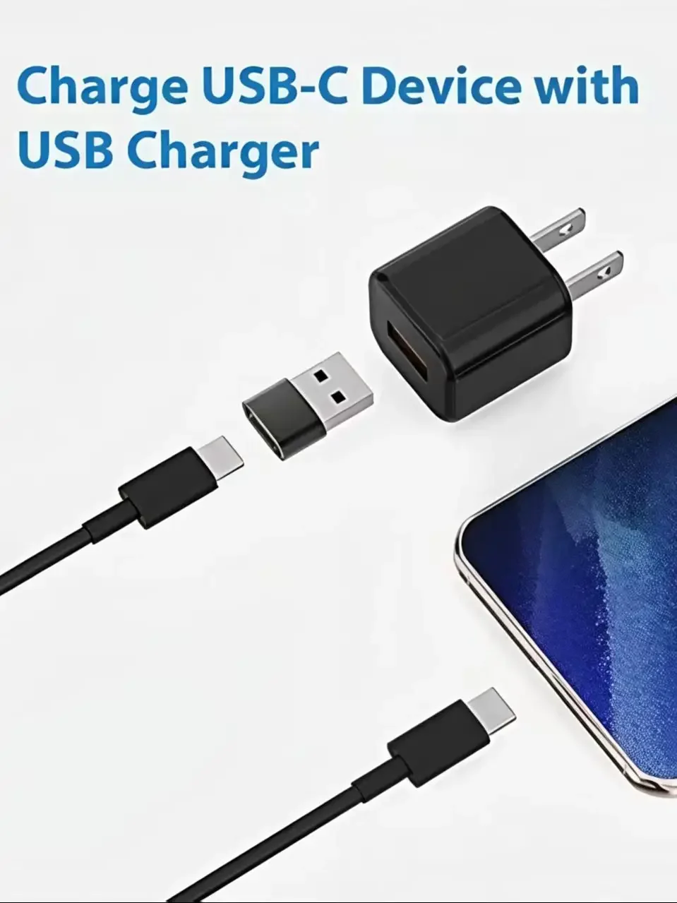 Mini Type-C to Micro Type-C to USB Charging Adapter Converter, Suitable for Samsung Xiaomi Huawei, Computer Sync and Charge Port