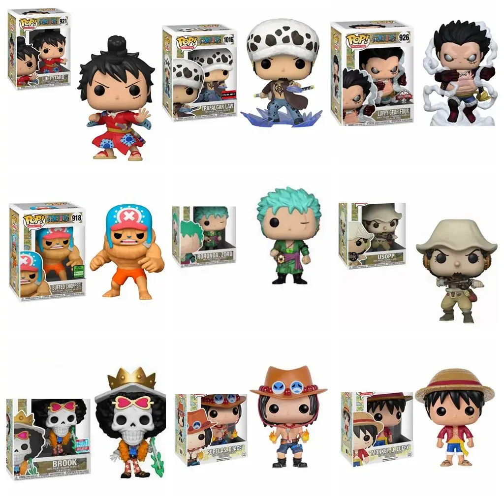 FUNKO POP ONE PIECE BUFFFED CHOPPER 918# ZORO 327# Luffy GEAR FOUR 926# 98# TRAFALGAR LAW 926# 101# Action Figure PVC Model Toy