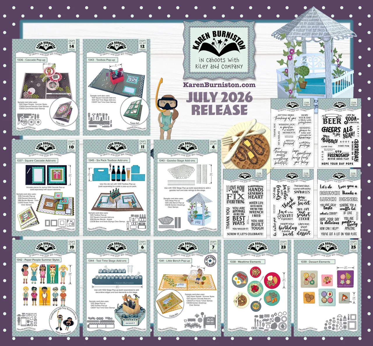 Juli 2026 Veröffentlichung: KB Sommerstile Metall-Stanzformen für DIY-Bastelarbeiten, Dekoration, Grußkarten-Schablonen, Papierkarten, Scrapbooking