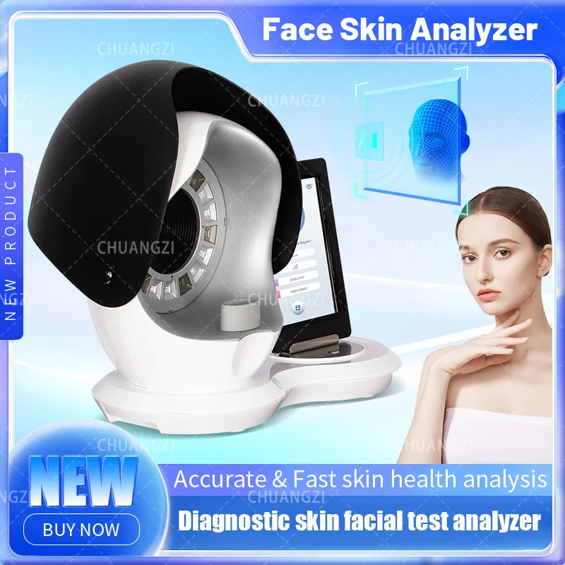 

3D Skin Scanner Care Facial Analyzer Monitor Machine Magic Mirror Portable Testing English Detector Face Camera Test Analysis