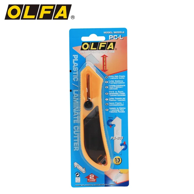 OLFA PC-L Heavy Duty Plastic/Laminate Cutter Hook Knife for Acrylic ABS Plate Model Material Cutting Tools Replace Blade PB-800