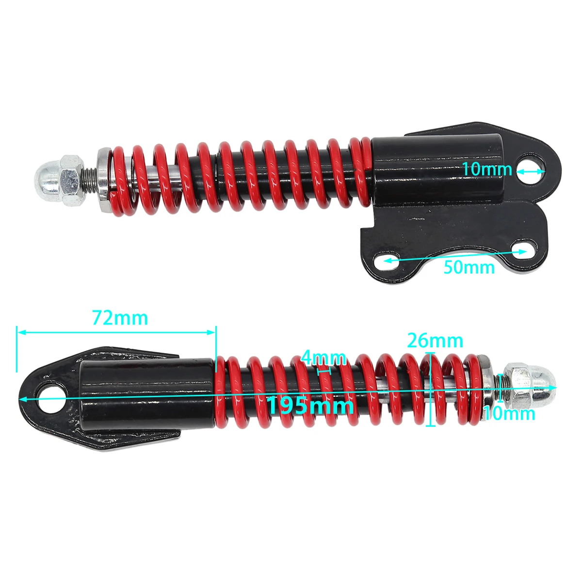 10 inch Electric Scooter Hydraulic Shock Absorber Suspension Motorcycle Scooter MTB Mountain Bike Bicycle Spring Rebound Damping