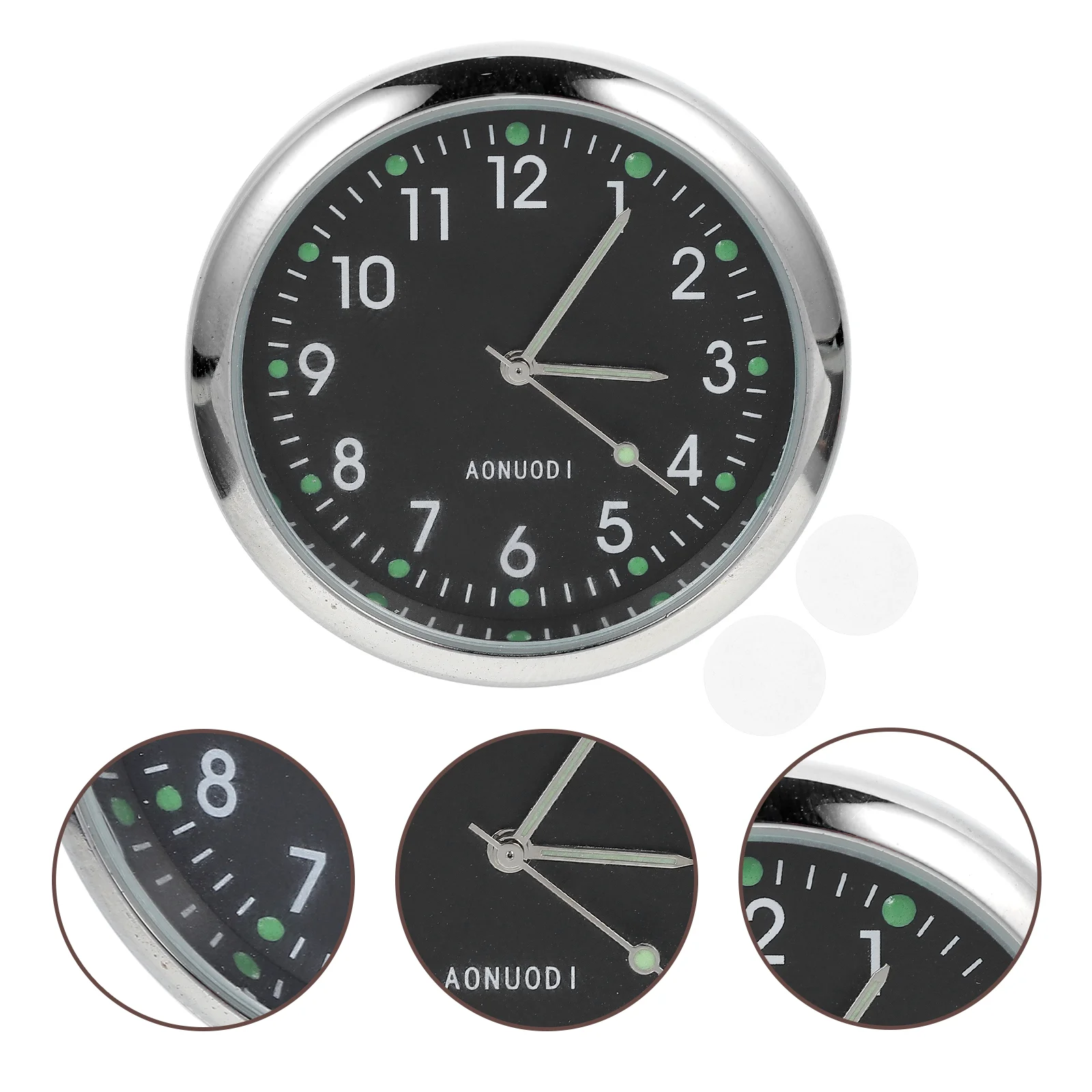 

One-button Start Luminous Car Digital Clock Clocks Simple Mini Vehicle Metal Stick