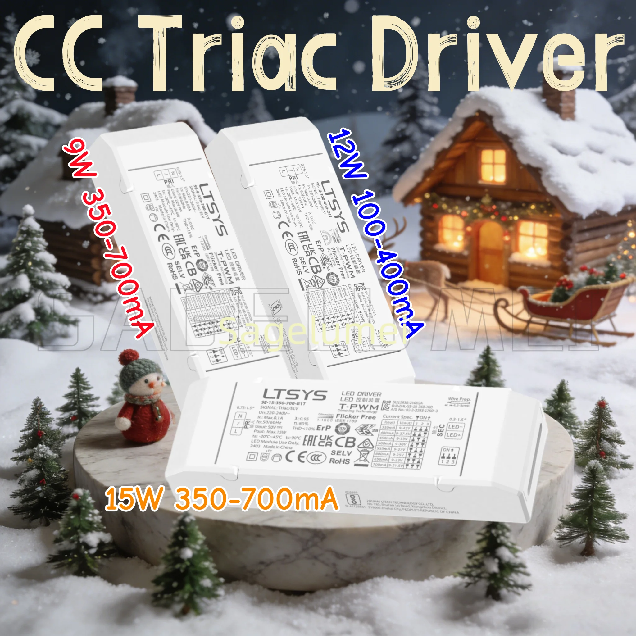 

CC светодиодный симисторный драйвер постоянного тока DC2-12/9-42 В 9 Вт 12 Вт 15 Вт 100 мА-400 мА 350 мА-700 мА LTECH 220-240 В Трансформатор затемнения освещения